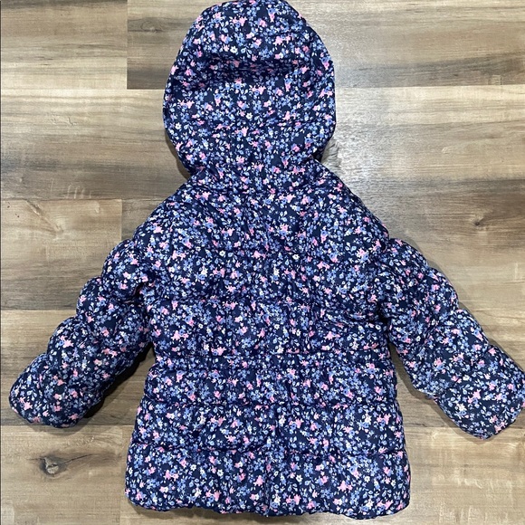 Carter's Navy Floral Jacket with Pink Lining - Picture 5 of 5